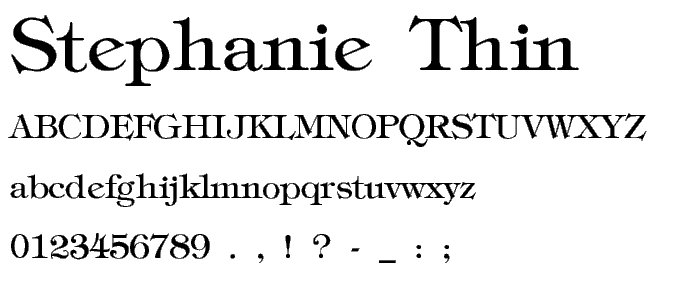 Stephanie Thin font